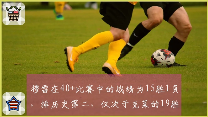 穆雷在40+比赛中的战绩为15胜1负，排历史第二，仅次于克莱的19胜0负